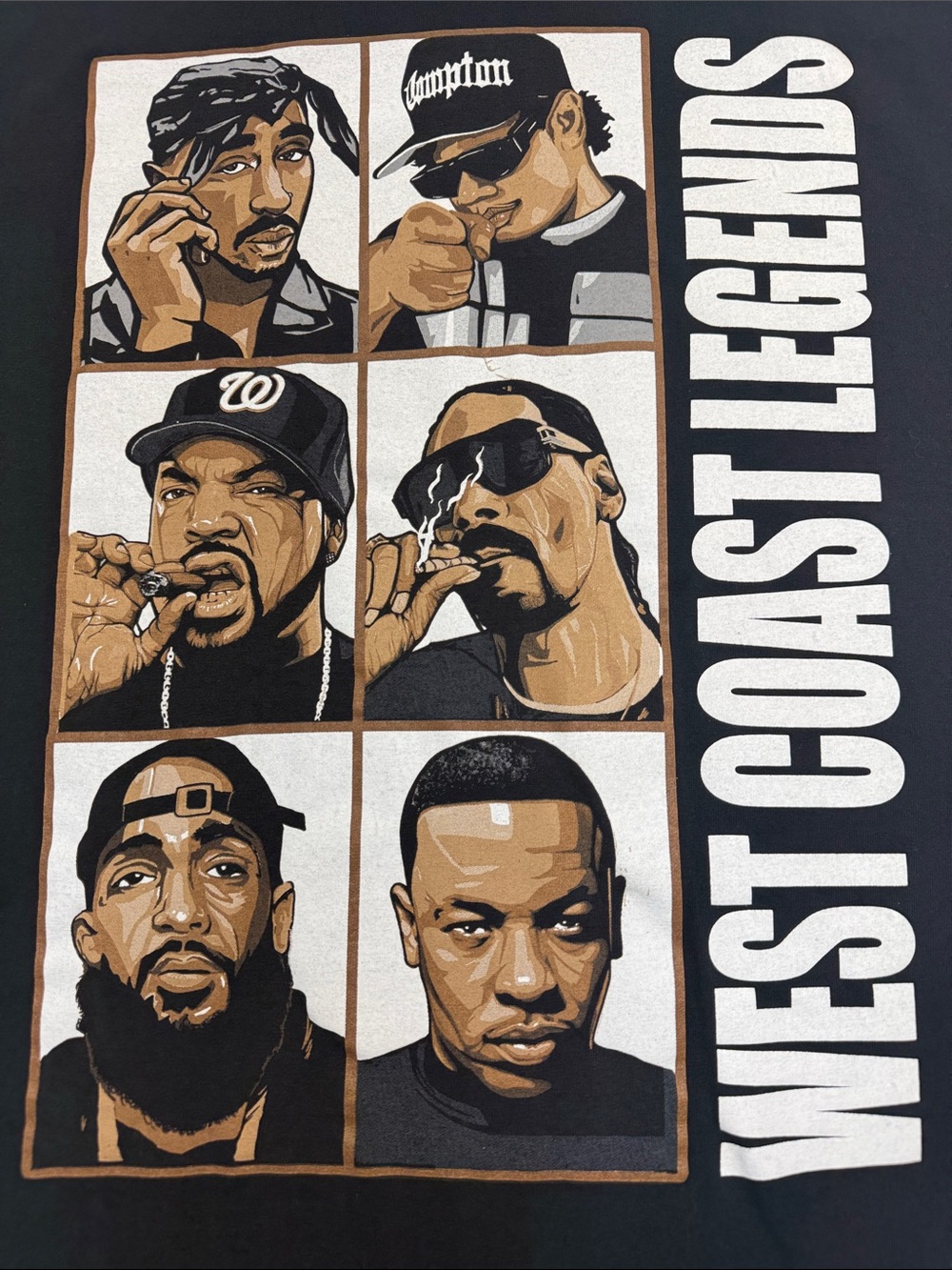 Fruit of the Loom West Coast Legends Graphic Tee - Black
